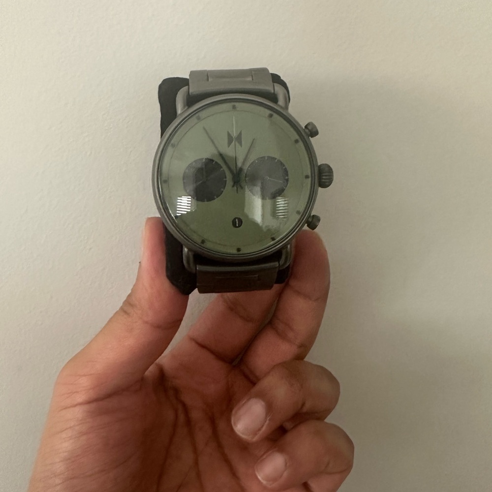 MVMT Green and Gunmetal Watch